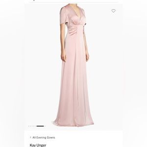 Pink Satin Evening Gown